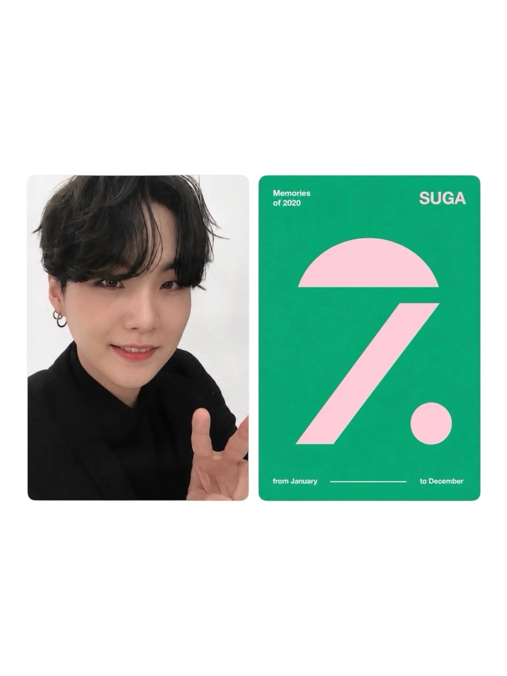 BTS 2020 MEMORIES OFFICIAL SUGA PHOTO CARD - BRAND NEW